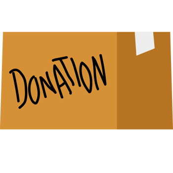 Volunteer Holding Box Donations png