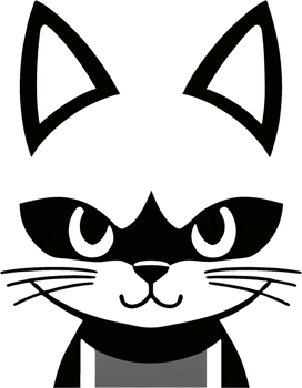Close-up of cute cat face. AI-Generated png