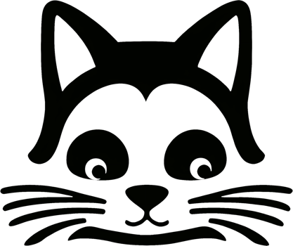 Close-up of cute cat face. AI-Generated png