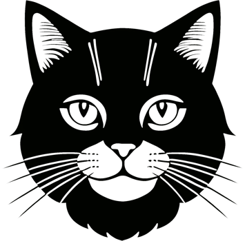 A drawing of a cute cartoon cat. AI-Generated. png