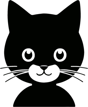 A drawing of a cute cartoon cat. AI-Generated. png