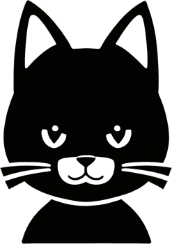 Close-up of cute cat face. AI-Generated png