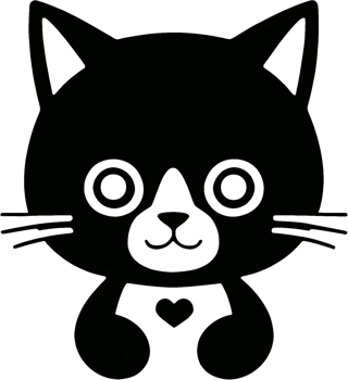 Close-up of cute cat face. AI-Generated png