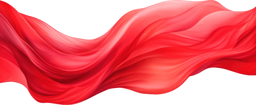 Red wave watercolor illustration. png