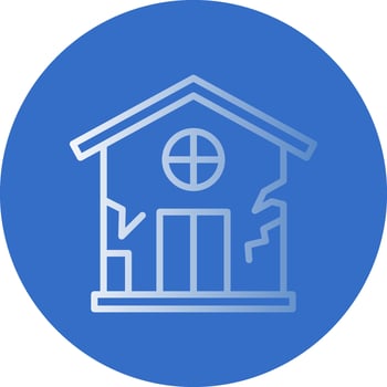 Damage House Vector Icon Design