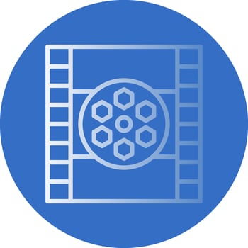 Film reel Vector Icon Design