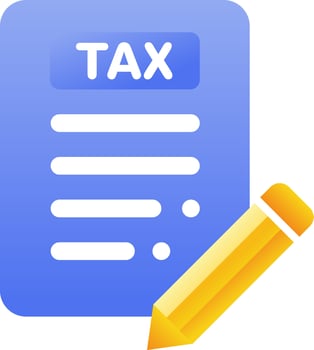tax return icons modern gradient style vector