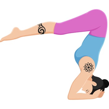 forearm yoga asana pose vector
