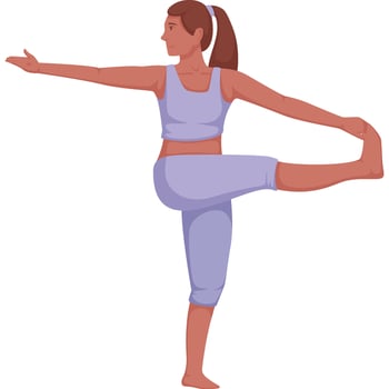 Revolved yoga asana pose vector