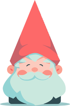 christmas gnome in flat style isolated on background png