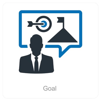 Goal and achievement icon concept vector