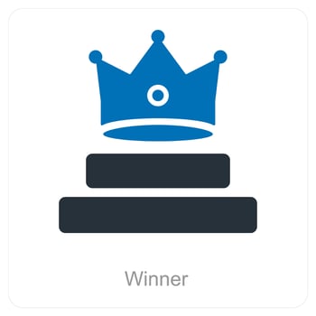 Winner and champion icon concept vector