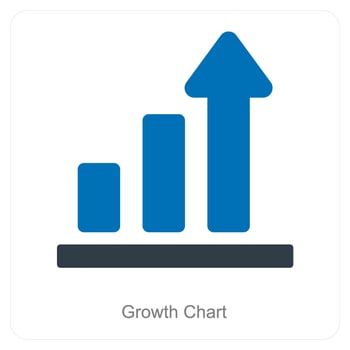Graph Chart and diagram icon concept vector