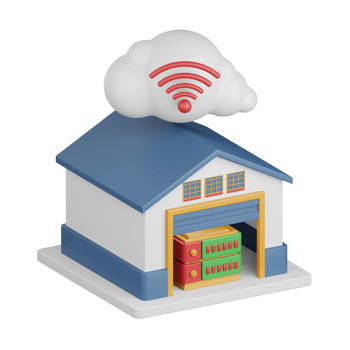 3d rendering data warehouse isolated useful for business, analytics, web, money and finance design png