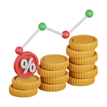 3d rendering sale report isolated useful for business, analytics, web, money and finance design png
