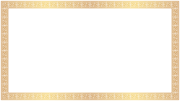 Geometric gold frame border transparent png