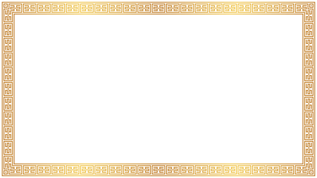 Gold frame border on transparent background png