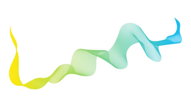 Abstract backdrop with colorful wave gradient lines on white background. Modern technology background, wave design. Vector illustration