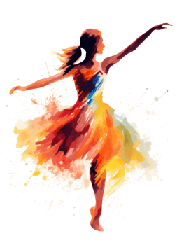 Watercolor beautiful dancer girl. Illustration png