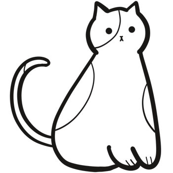 cat sit outline png