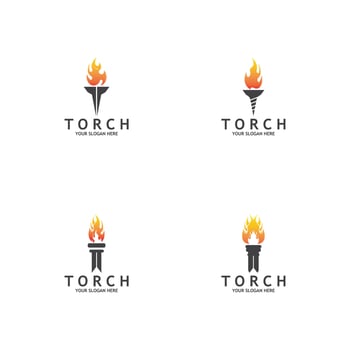 Torch Light Vector Logo Design Template