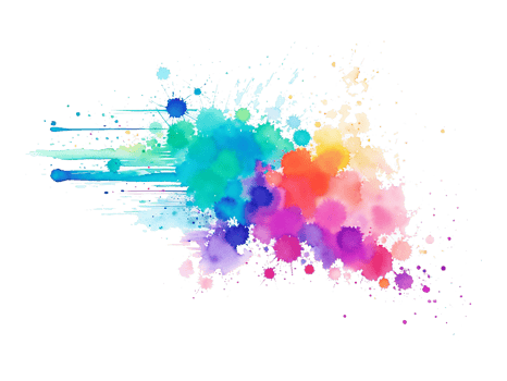 Abstract Colorful watercolor png stains background for texts