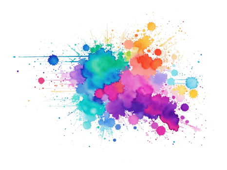 Abstract Colorful watercolor splash and stains Isolated Bright drawn png