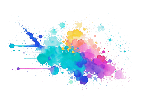 Abstract splash and violet stains painting watercolor png