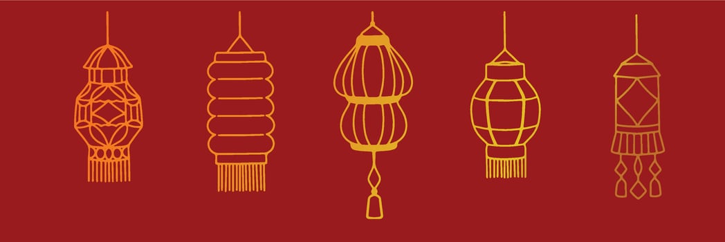 Chinese New Year 2024, the year of the Dragon, vector