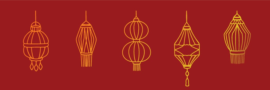 Chinese New Year 2024, the year of the Dragon, vector