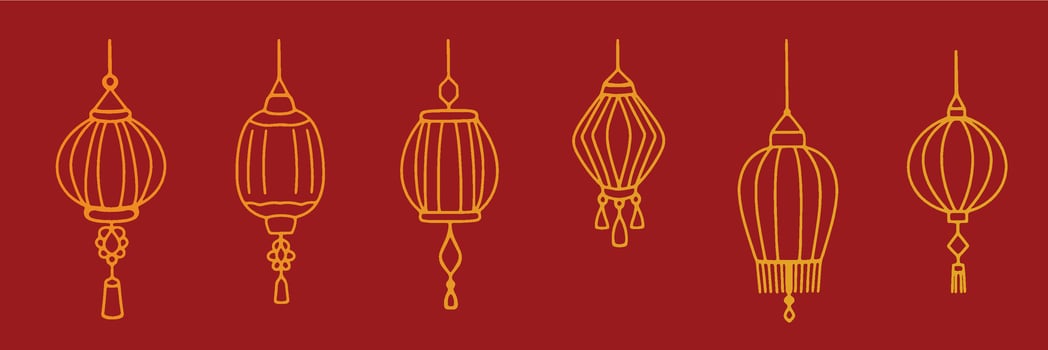 Chinese New Year 2024, the year of the Dragon, vector