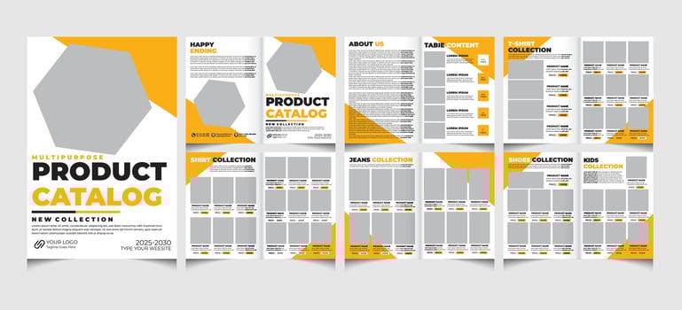 Product catalog and catalogue template.catalogue design. vector