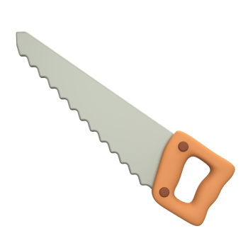 3D Hand saw icon png