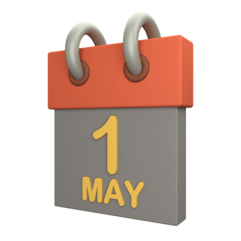 3D labor day calendar 1 may icon png
