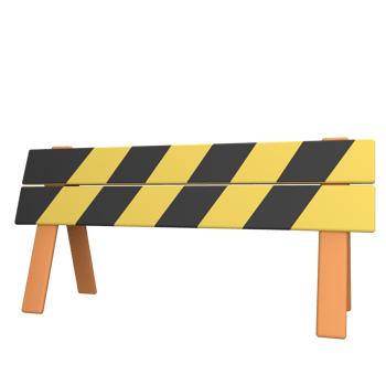 3D Roadblock icon png