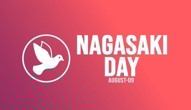Nagasaki Day background template. Holiday concept. background, banner, placard, card, and poster design template with text inscription and standard color. vector illustration.
