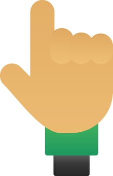 One Finger Vector Icon Design