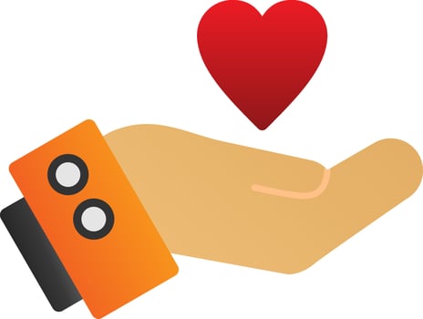 Give Love Vector Icon Design