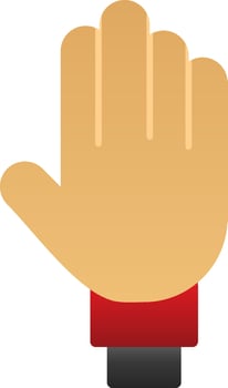 Four Fingers Vector Icon Design