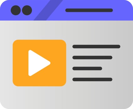 Video Web Vector Icon Design