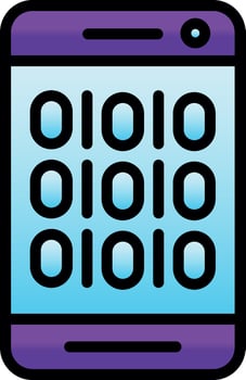 Binary Code Vector Icon Design