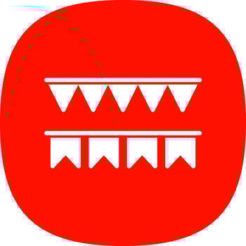Decorative flag Vector Icon Design