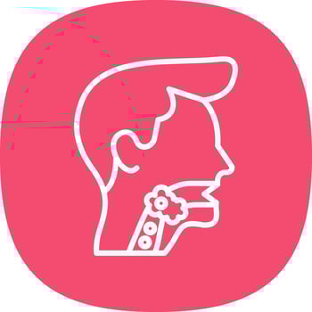 Throat cancer Vector Icon Design