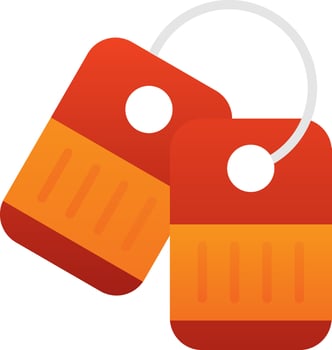 Dog tag Vector Icon Design