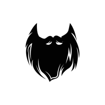 Beard Logo Design, Male Face Appearance Vector, For Babershop, Hair, Appearance, Brand Label vector