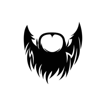Beard Logo Design, Male Face Appearance Vector, For Babershop, Hair, Appearance, Brand Label vector