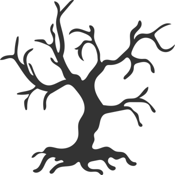 Scary Tree or Halloween Tree cartoon character png