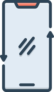color icon for smartphone vector