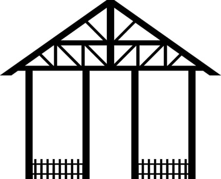 Livestock pen vector illustration. Cattle pen silhouette for icon, symbol and sign. Sheep pen silhouette for design about livestock, farm, barn, cattle, sheep and agriculture