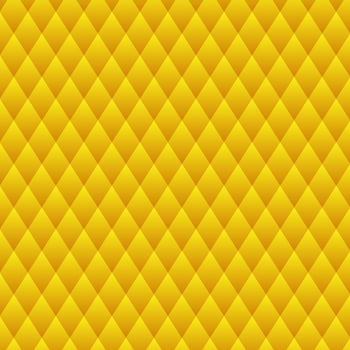 Yellow upholstery leather texture background. Gradient rhombuse seamless pattern. vector